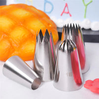 Thumbnail for 4 Pcs Large Icing Piping Nozzle Russian Pastry Tips Stainless Steel Nozzles Cupcake