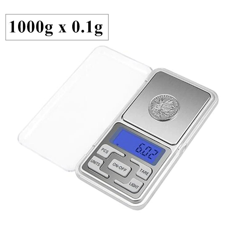 Mini Pocket Digital Scale 100/200/300/500g 0.01/0.1g, High Accuracy, Backlight