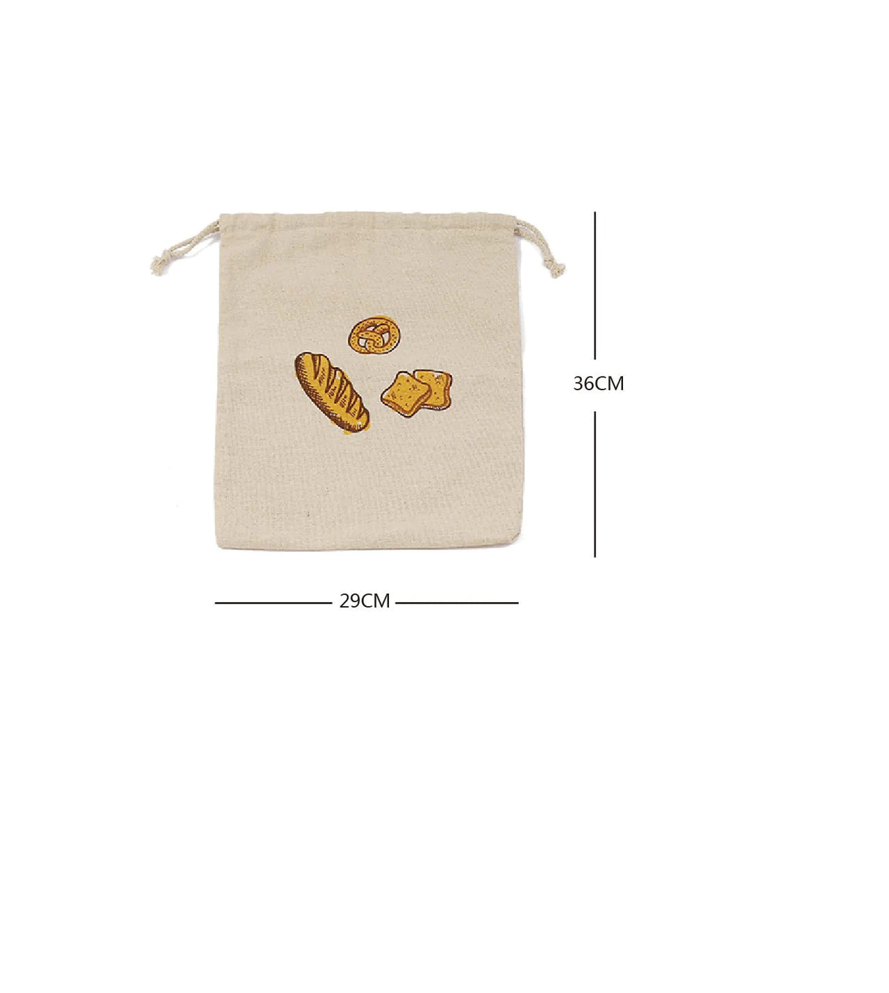 Cotton Linen Bread Bags, Reusable Drawstring Bag For Loaf Artisan Bread Storage Bag, Linen Bread Bags For Baguette