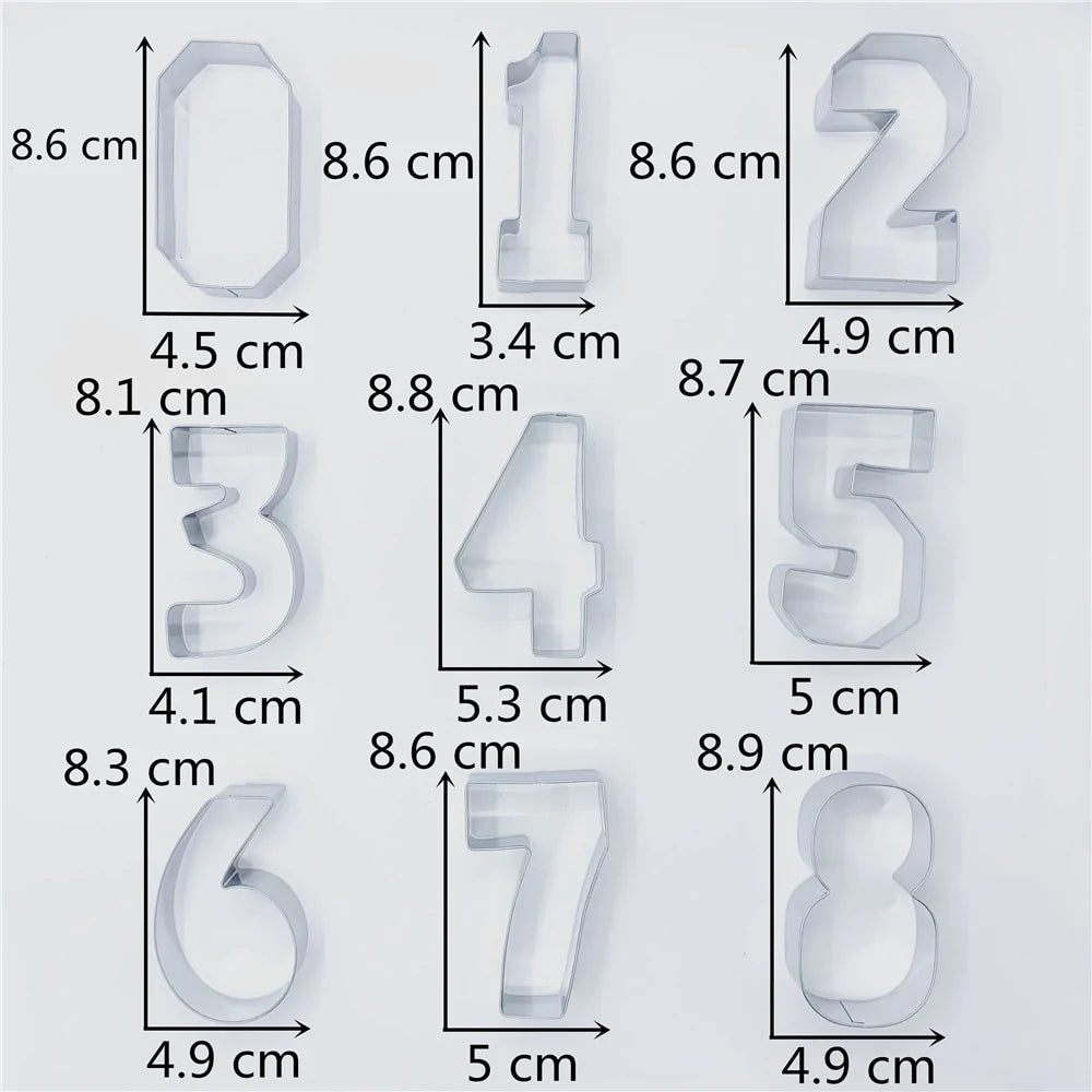 0-9 Numbers Cookie Cutters