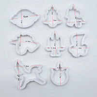 8pc Unicorn Cookie Cutters