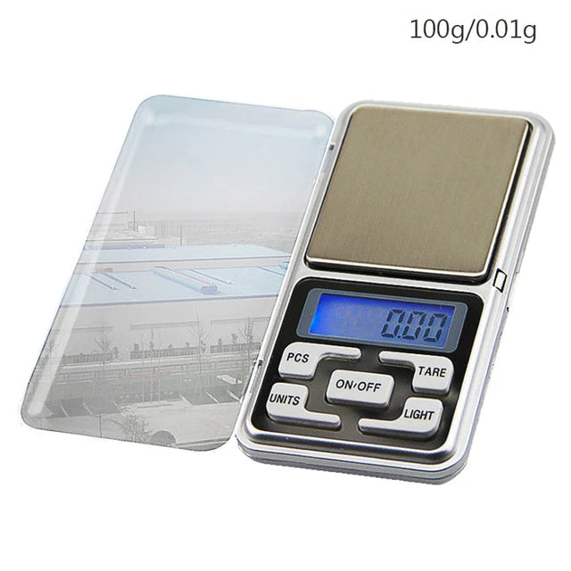 Mini Pocket Digital Scale 100/200/300/500g 0.01/0.1g, High Accuracy, Backlight