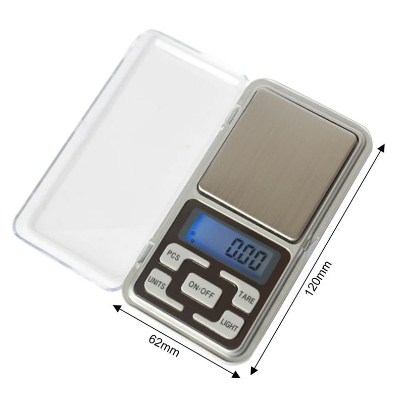 Mini Pocket Digital Scale 100/200/300/500g 0.01/0.1g, High Accuracy, Backlight