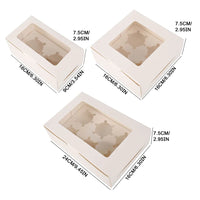 Clear Windowed Cupcake Boxes with Removable Tray