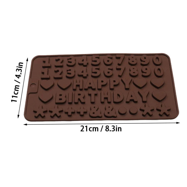 26 Letter Number Chocolate Silicone Mold Baking Tools Non-stick Candy Mold 3D Mold DIY