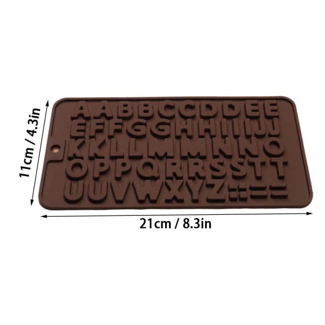 26 Letter Number Chocolate Silicone Mold Baking Tools Non-stick Candy Mold 3D Mold DIY