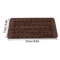 26 Letter Number Chocolate Silicone Mold Baking Tools Non-stick Candy Mold 3D Mold DIY