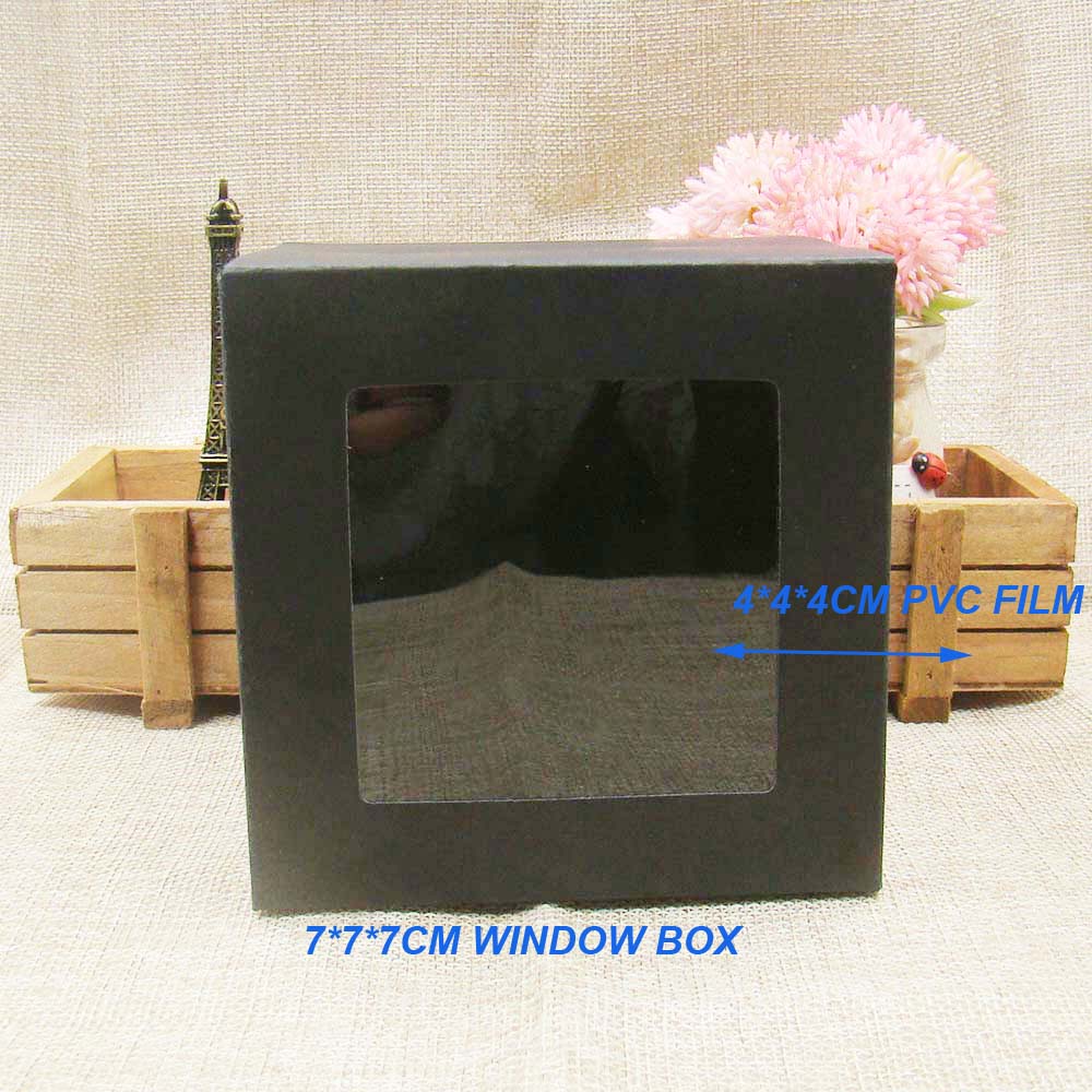 10psc White / Black / Kraft Window Cupcake Box