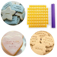 Alphabet Letter Number Cookie Press Stamp Embosser Cutter