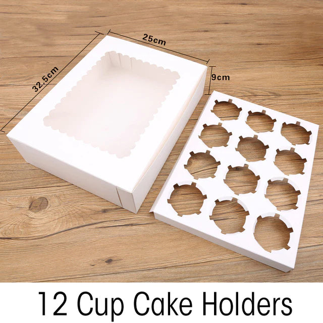 5 pcs Cupcake Box With Window, 32.5x25x9cm