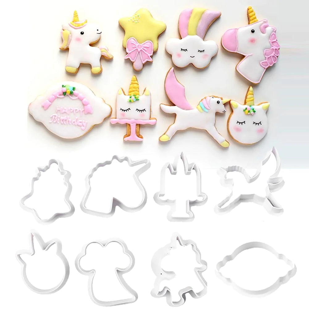 8pc Unicorn Cookie Cutters