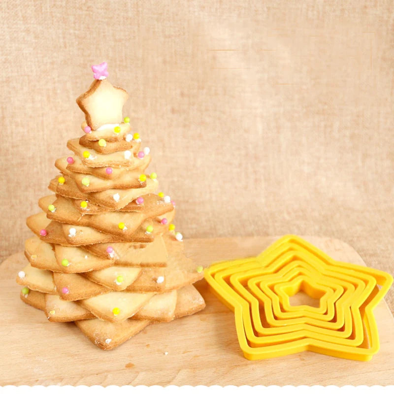 6 Pcs Christmas Tree Cookie Cutter