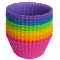 Thumbnail for Reusable Silicone Baking Cups, Muffin and Cupcake, Pack of 12