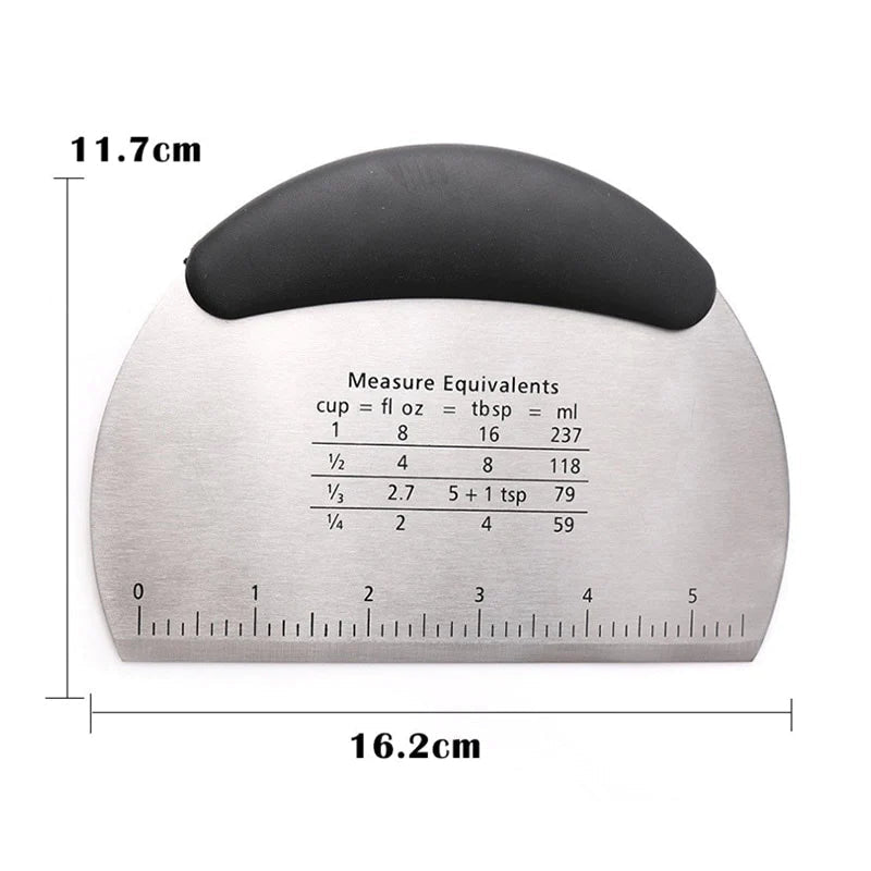 Dough Scraper With Measurements Stainless Steel